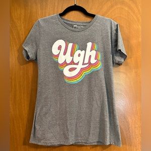 Rainbow “Ugh” graphic shirt